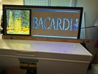 Vintage Bacardi Electriglas Table Top Light-up Rum Sign 30x13