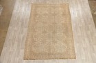 Vintage Rug 7x10 Ft  Distressed Muted Geometric Oriental Handmade Ardebil Rug