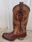 Ariat Lively Womens Sz 9 B Sassy Brown Leather Cowboy Square Toe 12  Boots