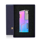 Torch Cigar Lighter Metal Butane Windproof Triple Jet Lighters With Cigar Punch