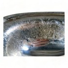Early 20th Barker Ellis Silver Plate England Oval Pedestal Dish Bon Bon Bowl