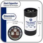 Appli Parts Con-161-110 Motor Start Capacitor 161-193 Mfd Uf  110-125 Vac  Unive