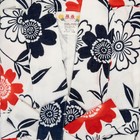 Vtg Japanese Nemaki Cotton Onsen Hot Spring Kimono Floral Print  Womens Large