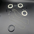 Vintage Black White Lucite O Ring Chain Belt Mod