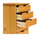 Cart Rolling Storage Trolley Wood Drawer Cabinet Wheel Stand Utility Top Cabinet