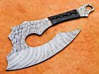 Rare Custom Handmade Damascus Steel Chopper Axe  Full Tang Axe  W miniature Axe
