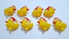 Yellow Ducks Santa Hat Christmas String Lights Plastic Blow Mold Covers Vintage 