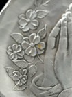 Vtg Wendell August Forge Hammered Aluminum Praying Hands 4 5  Dia  Plate Floral