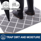 Indoor Door Mat Washable Inside Floor Mats Non-slip Entryway Rug Grey 32  X 20 