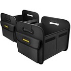 Car Trunk Organizer - Split Design Car Organizer For Grocery - Small Black
