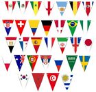 Premium Quality Flags Of The World Fabric Party Triangle Bunting Banner