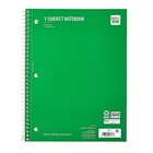  4 Pack  Pen gear College Ruled 1-subject Notebook  8  X 10 5   Green  70 Sheets