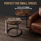 Living Room Side Table  Round Coffee Tables For Living Room  Rustic Wooden