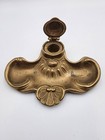 Antique Vintage Victorian Art Nouveau Brass Inkwell Ornate Design