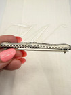 Vintage Art Deco Bar Brooch Rhinestones C 1930 White Metal European Style