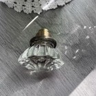 Antique Crystal Glass And Brass 2  Door Knob