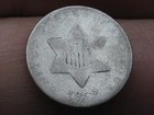 1852 Three 3 Cent Silver Trime 3cs- About Good Details