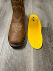 Men s Crazy Tan Square Toe Work Boots Cowboy Soft Toe Pull On Botas