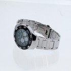 Vintage Geneva Black Acrylic   Silver Tone Metal Link Women s Watch
