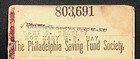 1900 s The Philadelphia Savings Fund Society Of Philadelphia Pa Bank Book- E18-c
