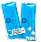 Extra-large 6 x12  Flexible Gel Ice Packs - Reusable  2 Pack  Blue Color