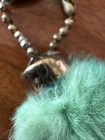 Vintage 3    Lucky Charm Usa Real Rabbit s Foot Keychain Green Erin Go Braugh