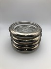 Vintage Mid Century Sterling Silver Glass Drink Coasters By Raimond Set Of 4