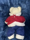 Vintage Snuggle Bear Plush With Outfit 10  Teddy Russ 1985 Lever Brothers Vtg