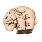 Mini Hand Carved Elephant Figurine Miniature Cream Color Detailed Vtg 1 25   