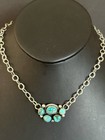 Handmade Navajo Sterling Silver Turquoise Necklace