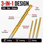 6pcs Titanium Drill Bit Tool Set 3-8mm Twist Drill for Wood Metal Grooving