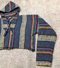 Art-maz Mexican Pullover Poncho Hippie Sizelarge Unisex Cropped Hippie Woven