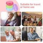 4 Pcs Mini Pill Organizer Small Box Cute Portable Blue pink purple green 