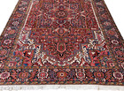 Hand Knotted Tribal Heriz Serapi Red Wool Geometric Oriental Rug 9 7  X 13 2 