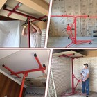11ft Heavy Duty Drywall Lift Panel Hoist Jack Lifter Rolling Construction Tools