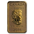 2016 Canada  25 1 10 Oz  9999 Fine Gold Bar Queen Elizabeth Ii