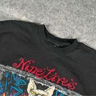 Vintage Aerosmith Shirt Men Medium Black 1997 Nine Lives Tour Band Tee Giant 90s