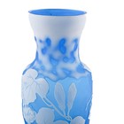 Signed Gall   Blue And White Glass Vase