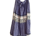 Vintage Miccosukee Seminole Native American Indian Handmade Blue Patchwork Skirt