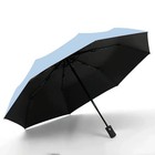 Large Automatic Black Umbrella Anti Rain Windproof Out Folding Compact Umbrella