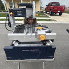 Chicago Electric Power Tools Corded Electric Wet Tile Saw W  Water Tray