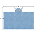 Baby Bath Towel Hooded Ultra Soft Absorbent Blanket Blue 27 5x55 Inch