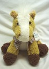 Princess Soft Toys Soft Tan   White Horse Pony 8  Plush Stuffed Animal Toy New