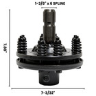 Tractor Pto Slip Clutch 1-3 8  Smooth Drive Shaft   1-3 8   x 6-spline Implement