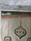 Vintage Bucilla Christmas Needlecraft   jeweled   felt sequin Holiday Ornaments Kit