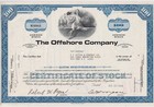 Offshore Company 2 Color Stock Certificate Set Oil Gas