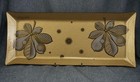 Georges Briard Leaf Glass Serving Or Dresser Tray - Gold Paint - 16 3 8  Long