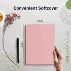 A5 Dotted Notebooks - Grid Notebook  92 Pages  8 2  X 5 5   pink  6 Pack 