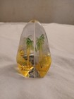 Vintage Daytona Beach Paperweight Florida Beach Scene Souvenir Glass