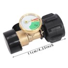 Propane Tank Gauge Rv Pressure Brass Adapter Gas Level Meter Grill Bbq Indicator